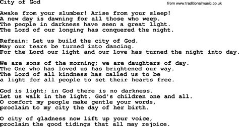 City Of God Lyrics .